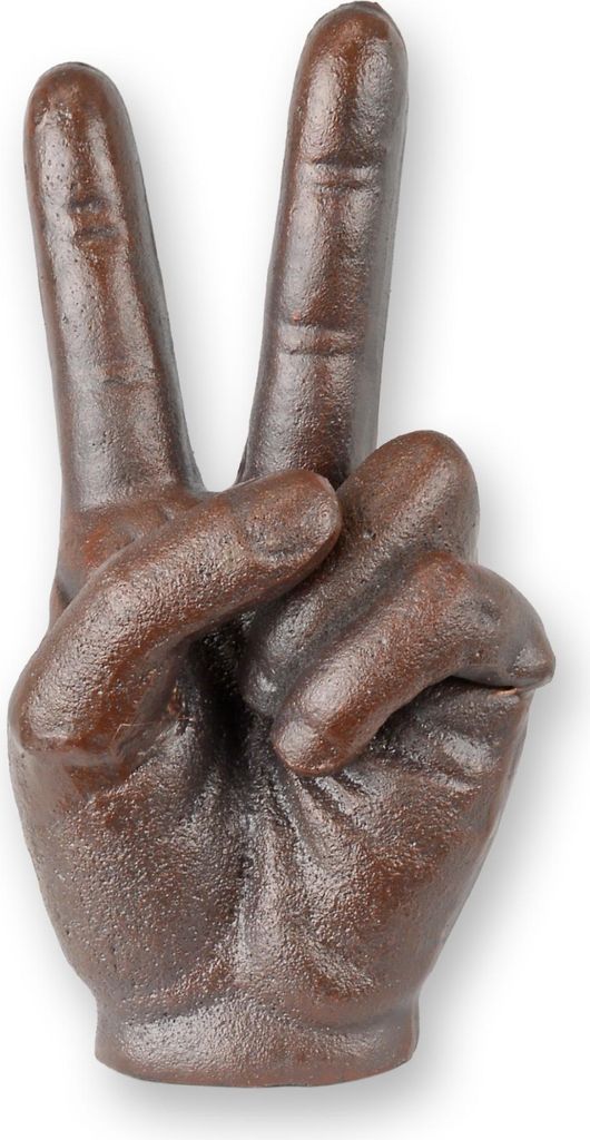 Eine gusseiserne Skulptur einer Hand – im Rost-Look Replikat Retro Design Dekoration