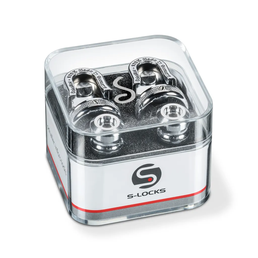 Évitez la Chute de Guitare avec les Schaller S-Locks Chrome Antidérapant