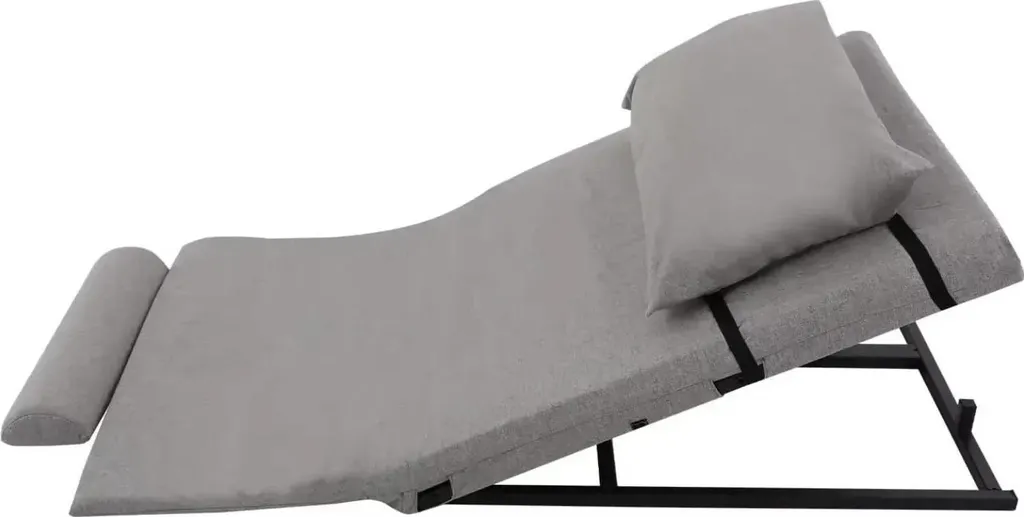 Aide au lever électrique pour lit : dossier inclinable gris en coton