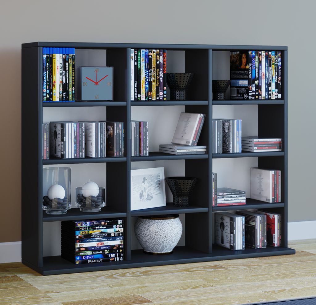 VCM my home Bücherregal Megosa Mini schwarz 102,0 x 23,0 x Produktbild 