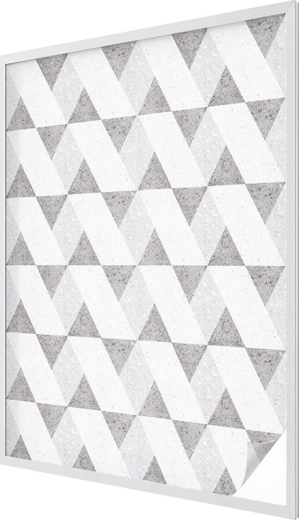 Buntglas Fensterfolie – 146x100 cm – Stained-Glass Design – blickdichte dekorative Sichtschutzfolie – selbstklebend, UV-Schutz – Graue Dr...