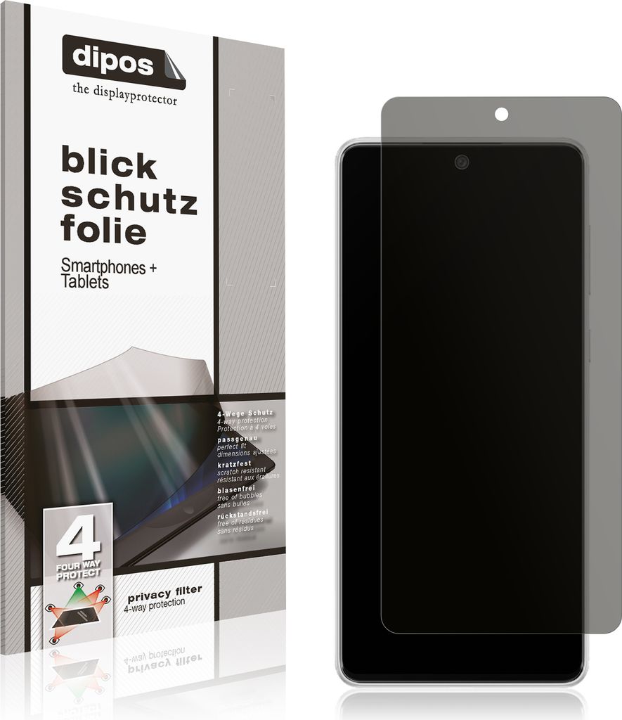 Blickschutzfolie für Samsung Galaxy A73 5G matt Schutzfolie Folie Display Schutz dipos