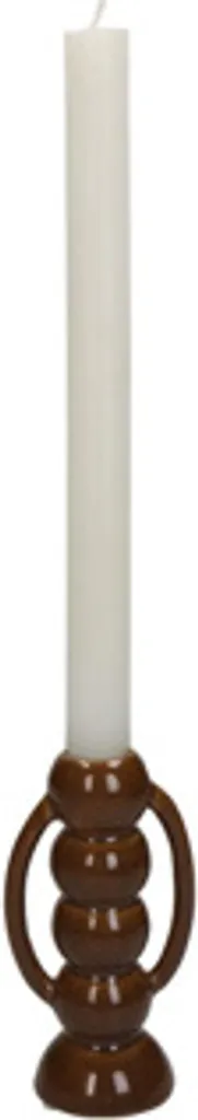 Luce d'Atmosfera in Ceramica Marrone Kandelaar 13,7cm - Design Unico
