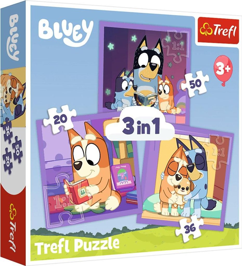 TREFL Puzzle Meet Bluey 3in1 ( 20,36,50 Stü ck)
