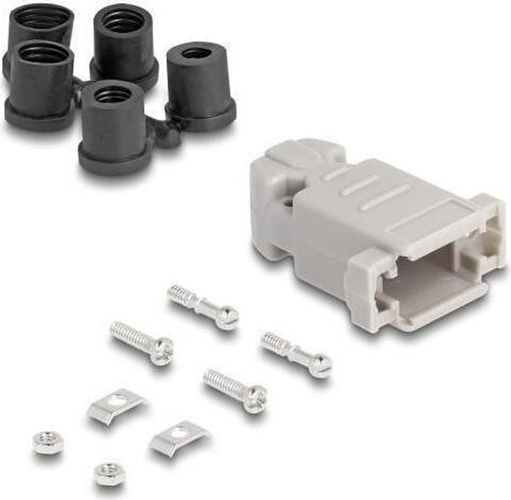 D-Sub Gehäuse 9-polig mit Gummidichtungen für Stecker/Buchse