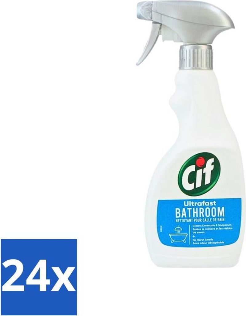 Cif - Badezimmerspray - Creme - Super Fast - 500ml - Vorteilspack - 24 Stücke