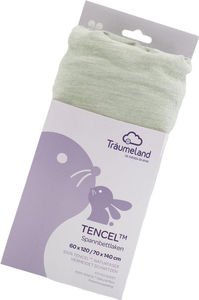 Träumeland Spannbettlaken Lyocell desert sage 60x120 cm / 70x140 cm
