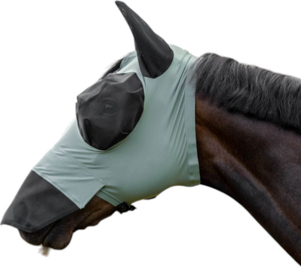 BUSSE Fliegenmaske Twin Fit Flexi Plus Fliegenschutz Olive P