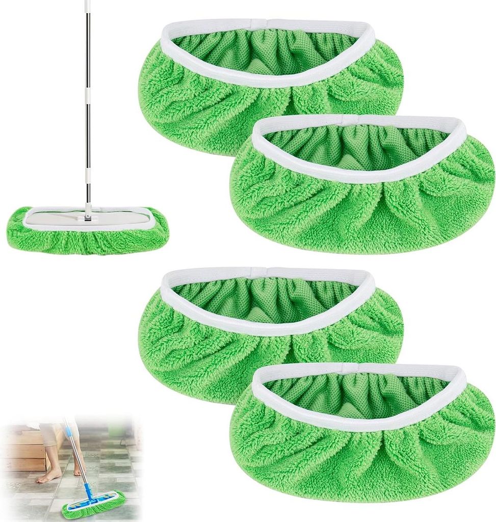 4er Set Wiederverwendbare Tücher für Swiffer Bodenwischer – Produktbild 