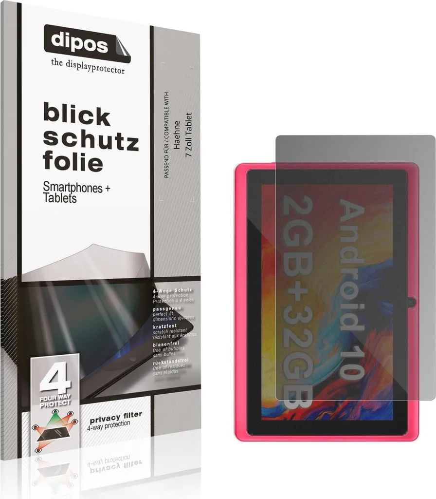 Pellicola Anti-Spy per Haehne 7 Pollici | Filtro Privacy 4-Way Professionale