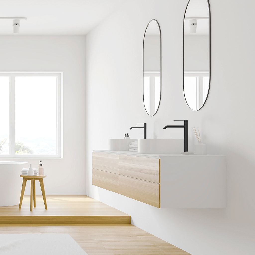 Wasserhahn Bad aus Edelstahl Badarmatur Schwarz Waschbecken Produktbild 8