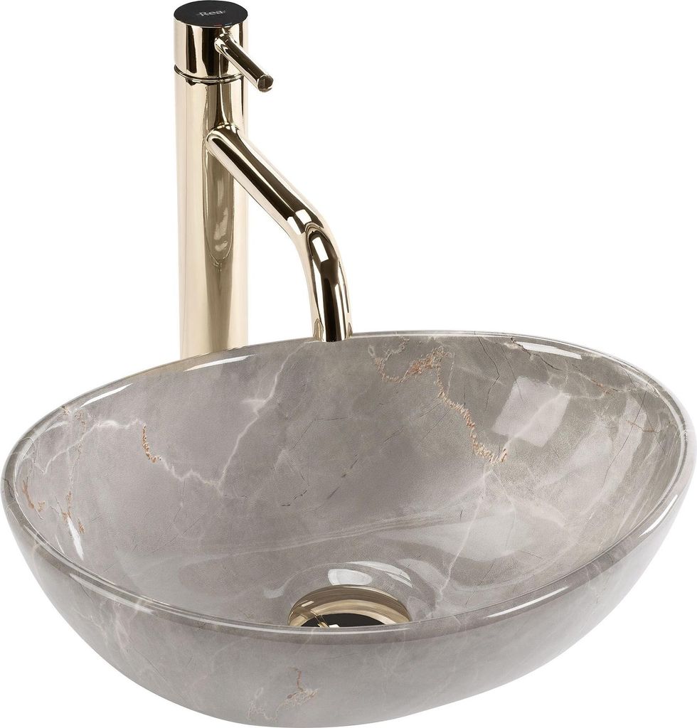 Rea Aufsatzwaschbecken Sofia Mini Kashmir Oval Grey