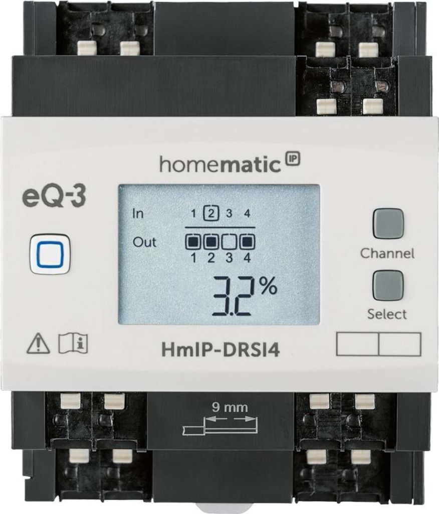 Homematic IP Schaltaktor für Hutschienenmontage  4-fach Produktbild 
