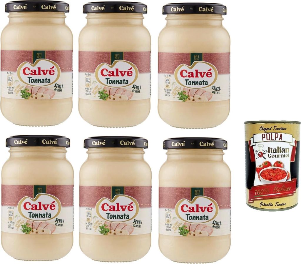 Salsa Tonnata Thunfischsauce würzen soße Salad sauce 6x 225 ml + Italian Gourmet polpa 400g