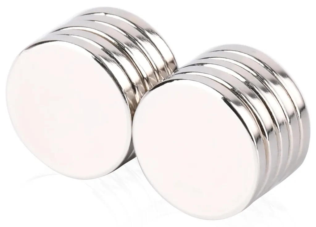 Aimants Néodyme 15x2 mm Extra Forts - Lot de 10 Mini Aimants Ronds N35