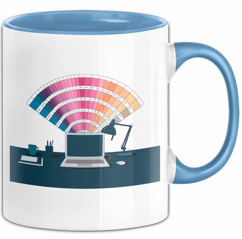 Grafik Designer Tasse Geschenk Lustige Geschenkidee Spruch Für Visuelle Kreative (Blau)