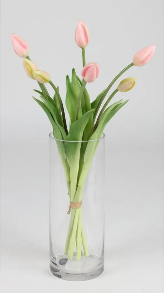 Lot de 4 Vases Cylindriques en Verre 25cm pour Décoration de Table Chic