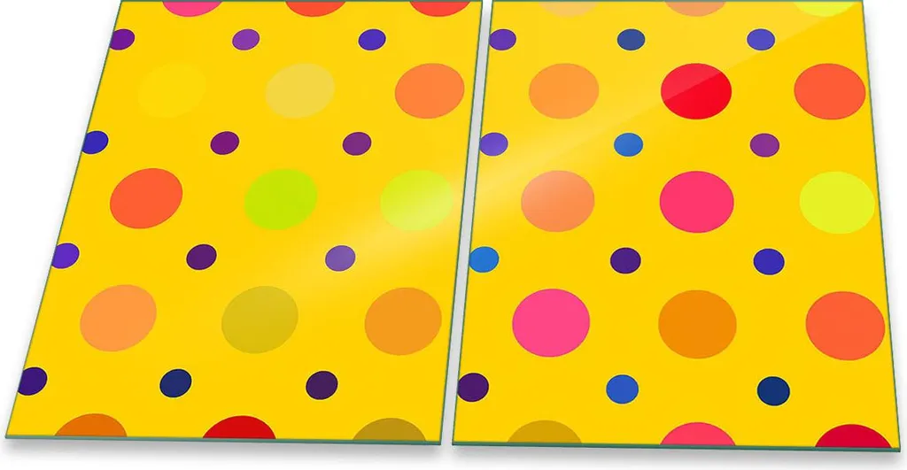 Protezione Piano Induzione 2x 40x52 Vetro - Giallo Astratto