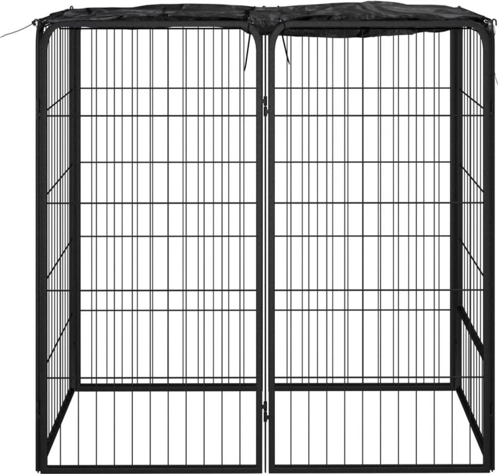 vidaXL 6dílná ohrádka pro psy černá 50x100cm ocelová Obrázek produktu 