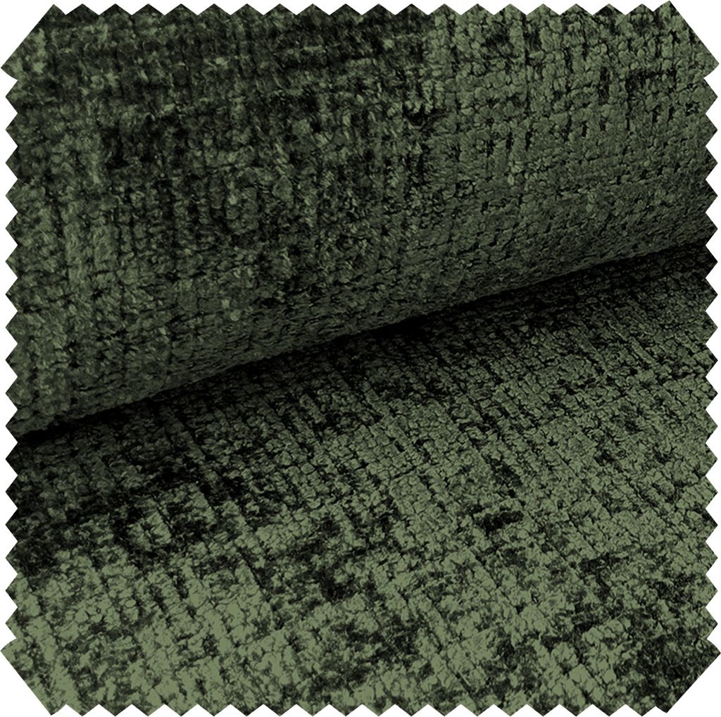novely CRETA Chenille-Stoff Polsterstoff Möbelstoff Bezugsstoff | Meterware | 1 lfm - Farbe: 34 Grün