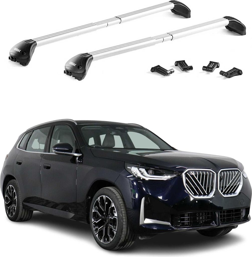 Dachträger Gepäckträger Verstellbarer für BMW X3 G45 2025-25 Alu Grau 2x ABE