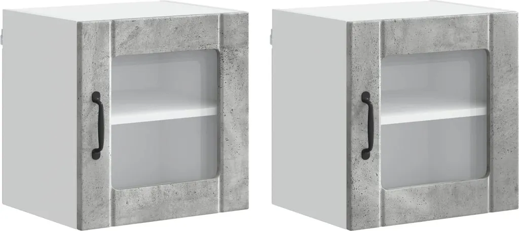 SYFAX™ Mobile da cucina Lucca 2 pcs Grigio cemento 40 x 31 x 40 cm