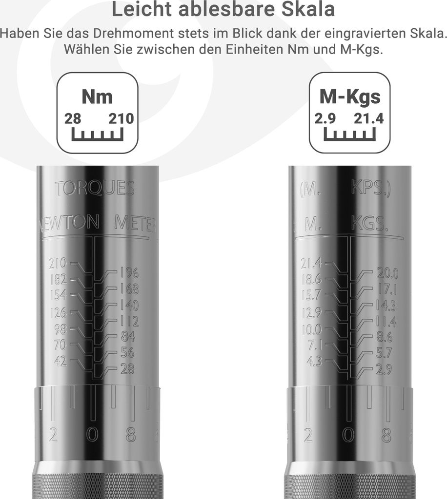 Momentový kľúč 1/2 palca 28-210 Nm 3 zásuvky 17 19 21 Obrázok produktu 2