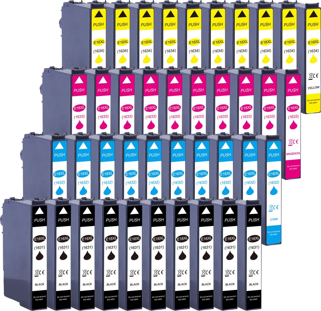 40er Sparpack ersetzt Epson 16XL (16) Druckerpatronen Produktbild 