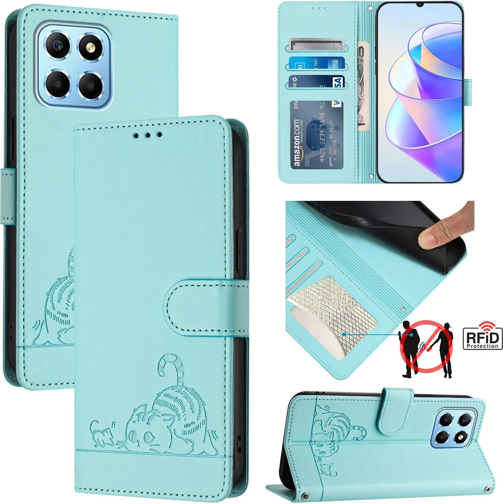 Cover Honor X8 5G Dolce Gatto Verde - La Protezione che cercavi