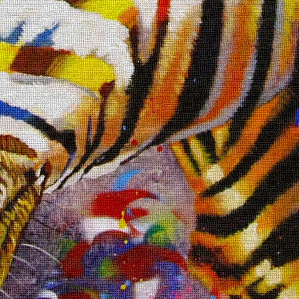 Tableau URBAN ZEBRA Toile 100x100 cm pour Habiller vos Grands Murs Nus