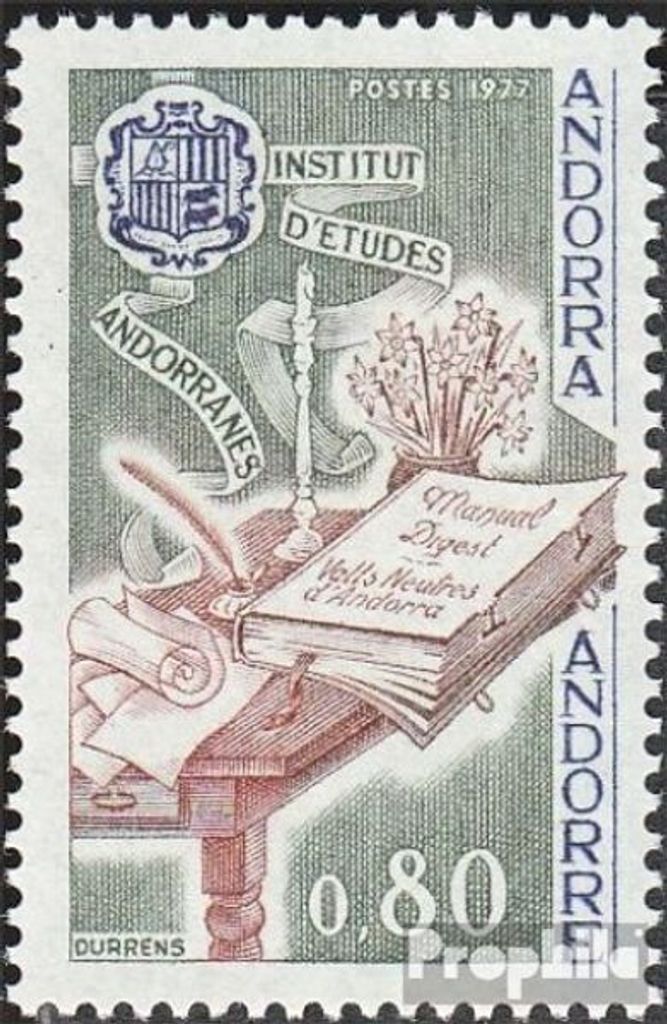 Briefmarken Andorra - Französische Post 1977 Mi 284 (kompl.Ausg.) postfrisch Kulturinstitut
