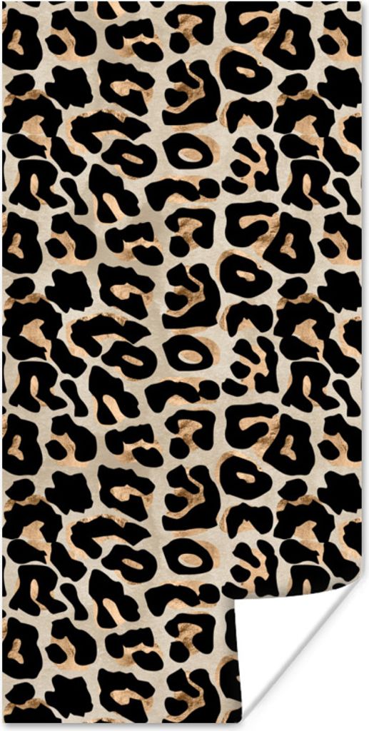 MuchoWow Poster Pantherdruck - Braun - Luxus 60x120 cm - Wandschmuck