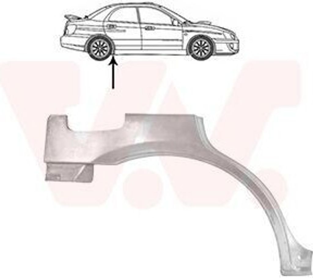 VAN WEZEL Seitenwand Reparaturblech für SUBARU IMPREZA Station Wagon (GG)