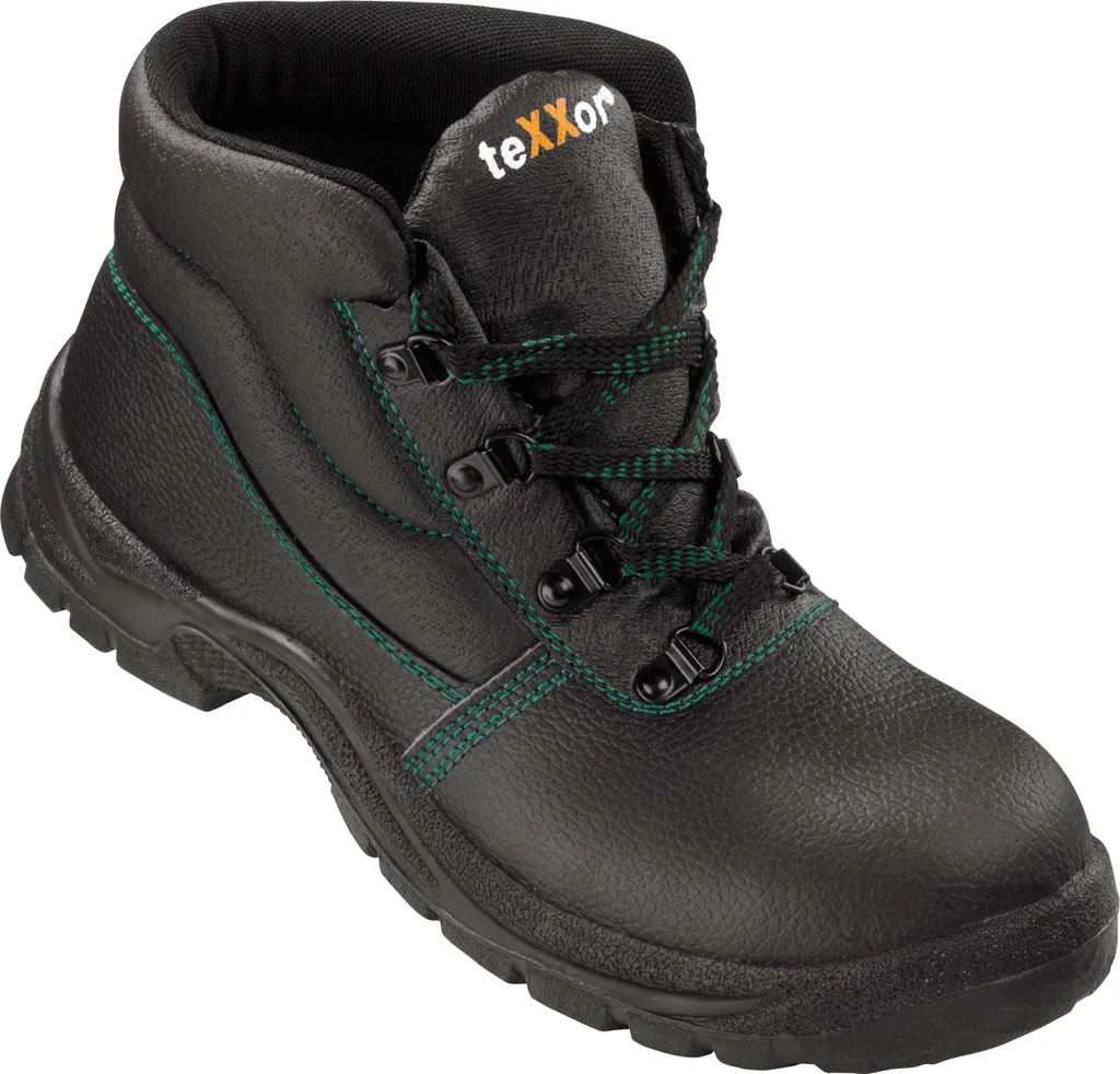 Chaussures de sécurité S3 MONACO teXXor noir et vert pour chantier