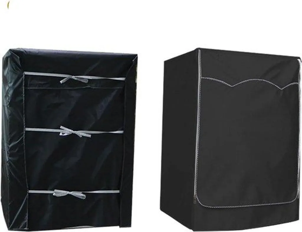 Housse lave-linge imperméable et anti-poussière Noire - Finition Luxe