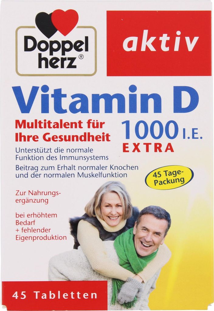 DOPPELHERZ Vitamin D3 1000 I.E. EXTRA Tabletten 45St PZN Produktbild 