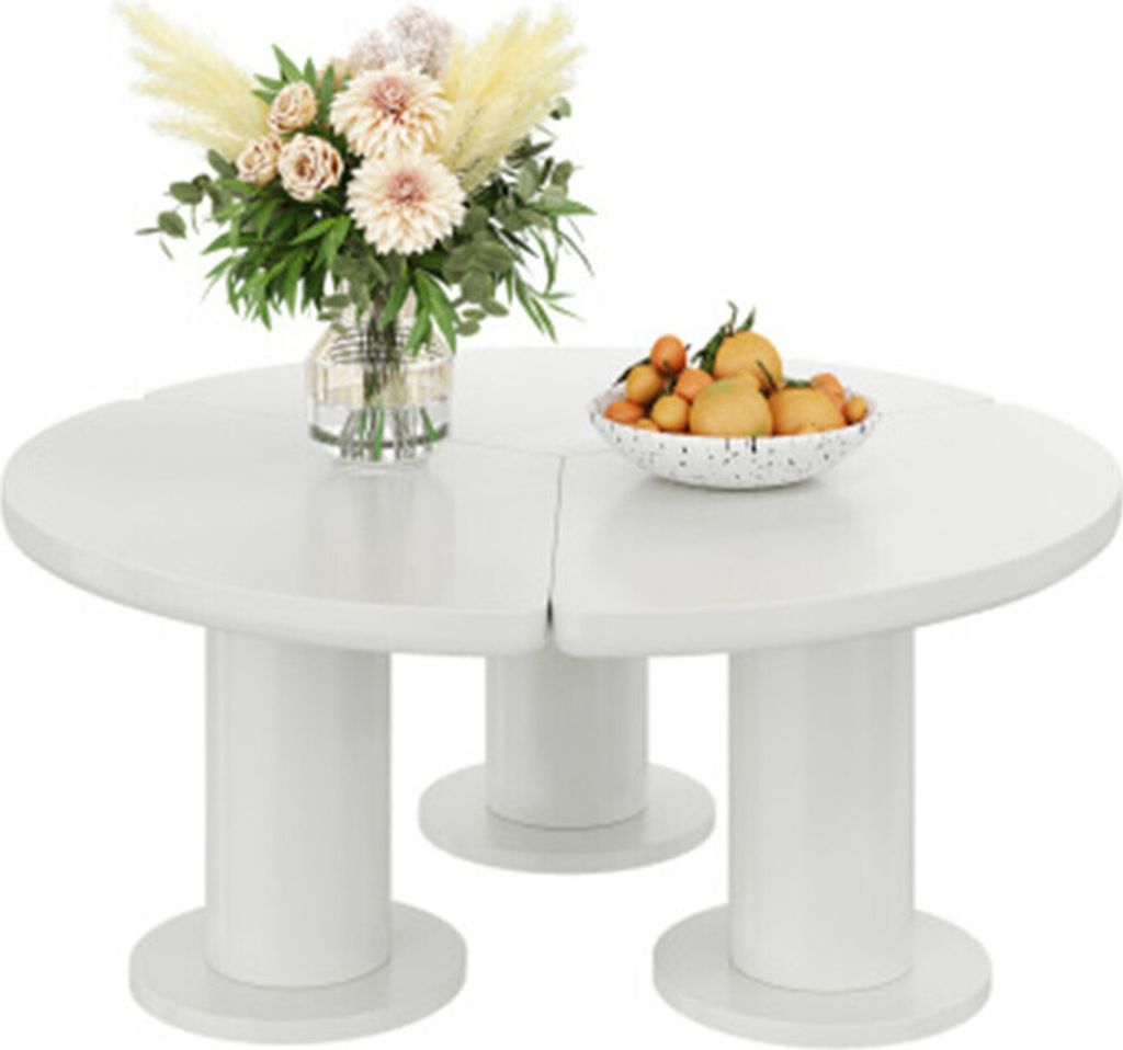 Runder Couchtisch, Kaffeetisch 100 cm Durchmesser, Sofatisch 40 cm Höhe, Wohnzimmertisch