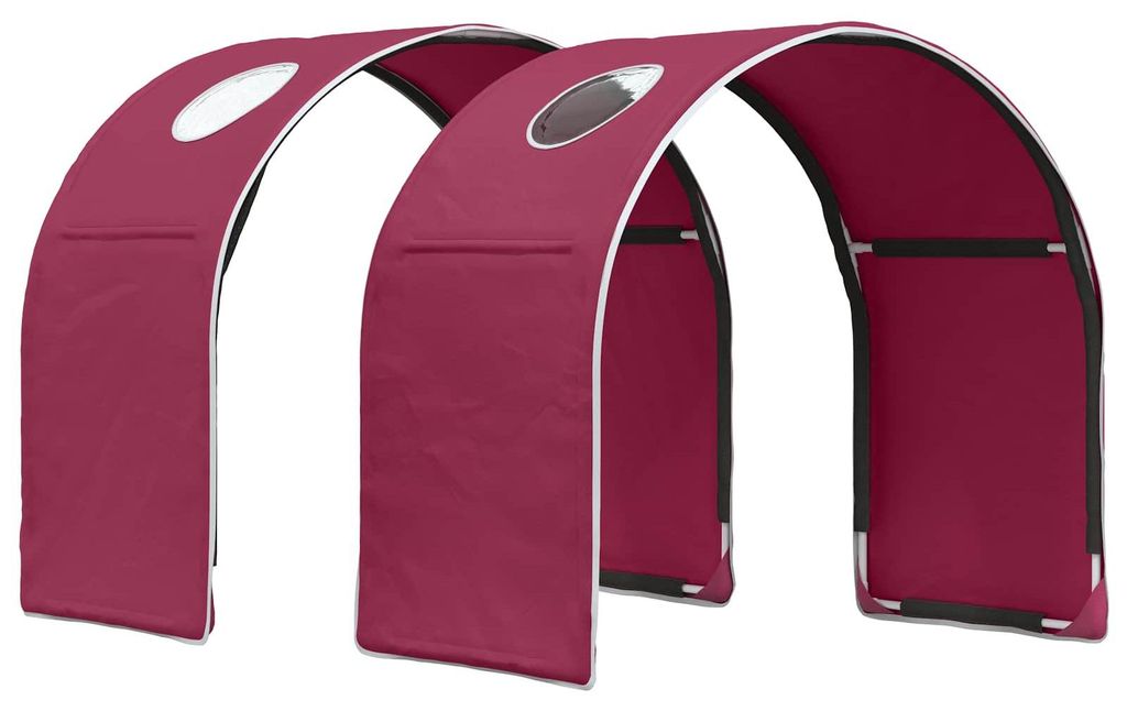 Bettunnel 2 pcs Rot 211 x 52,5 x 2 cm Polyester
