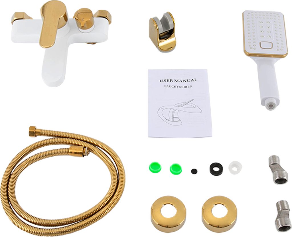 Badewannenarmatur Mit Handbrause, Wasserfall Wasserhahn Badewanne, Badewannenarmaturen Mit Dusche,1.5m PVC Schlauch Und Wandhalterung, Messing Mischbatterie Dusche Mit 5 Funktionen, Wannenarmatur