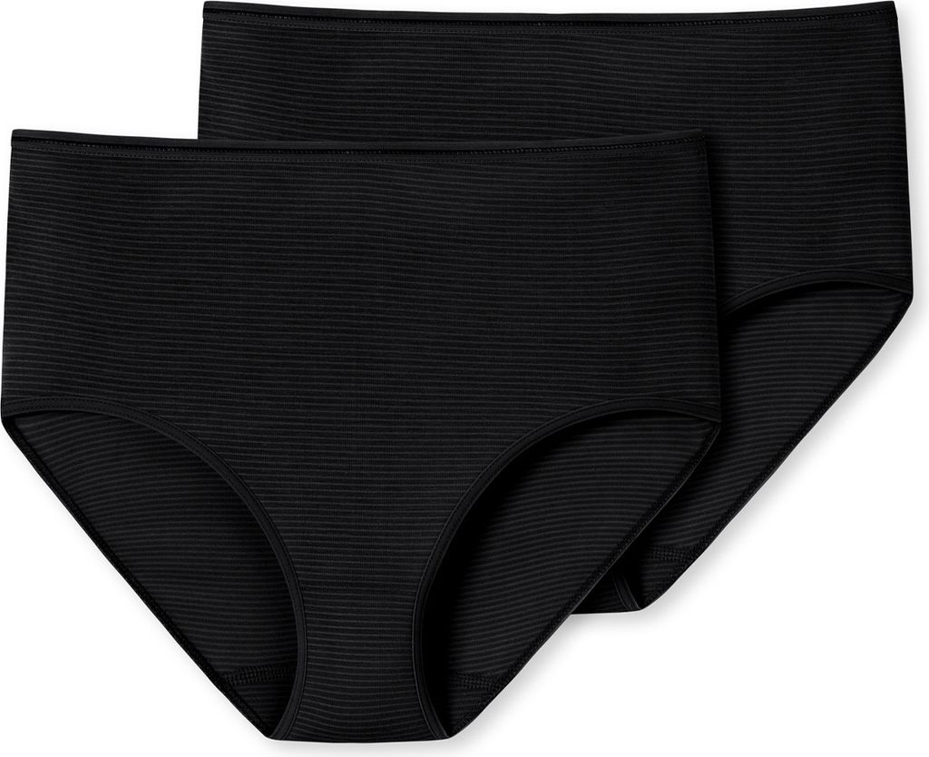Schiesser Damen 2 er Pack Midi Gr. 36 schwarz