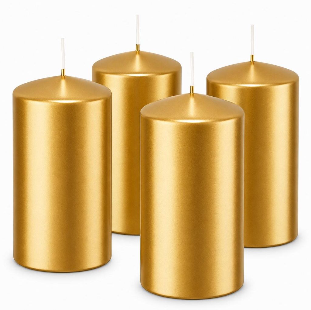 Wiedemann 218162.026 Stumpenkerze - 80 x 50 mm, 4 Stück, Produktbild  KI-generiertes Bild