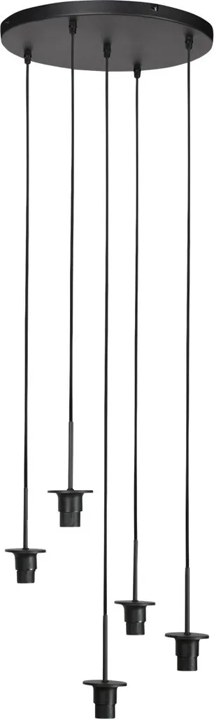 Lustre Suspension en Métal Noir HaloSwap Ø 40cm pour Salon et Cuisine