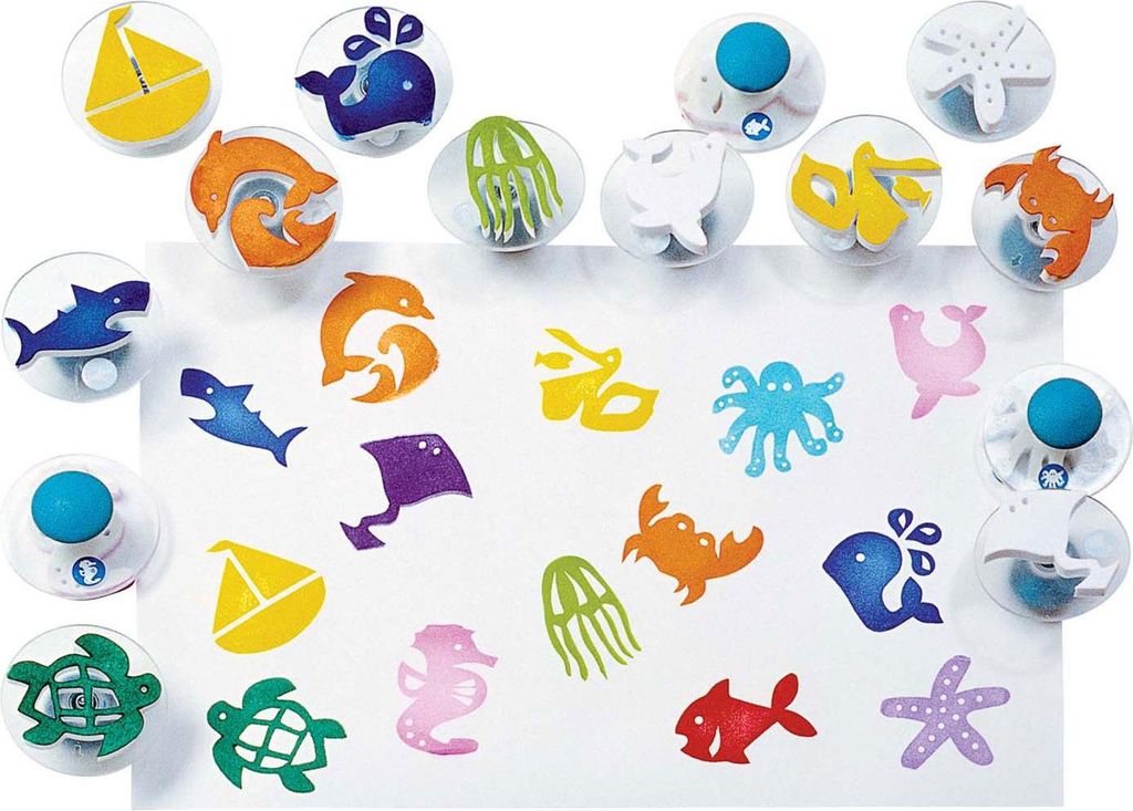 Colorations Stempelset Meerestiere - Kreative Kinderstempel Produktbild 