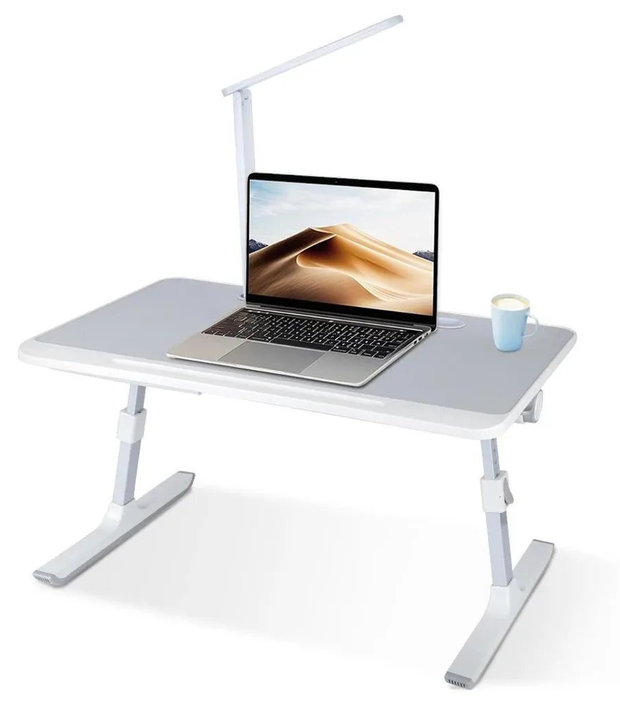 Tablette PC Portable Réglable en Hauteur et Inclinaison Finition Bois
