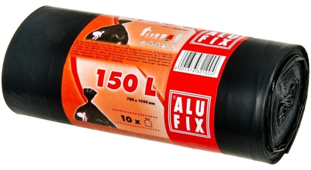 Alufix Müllsäcke 150L Schwarz 10 Säcke; MS150UNI Produktbild 