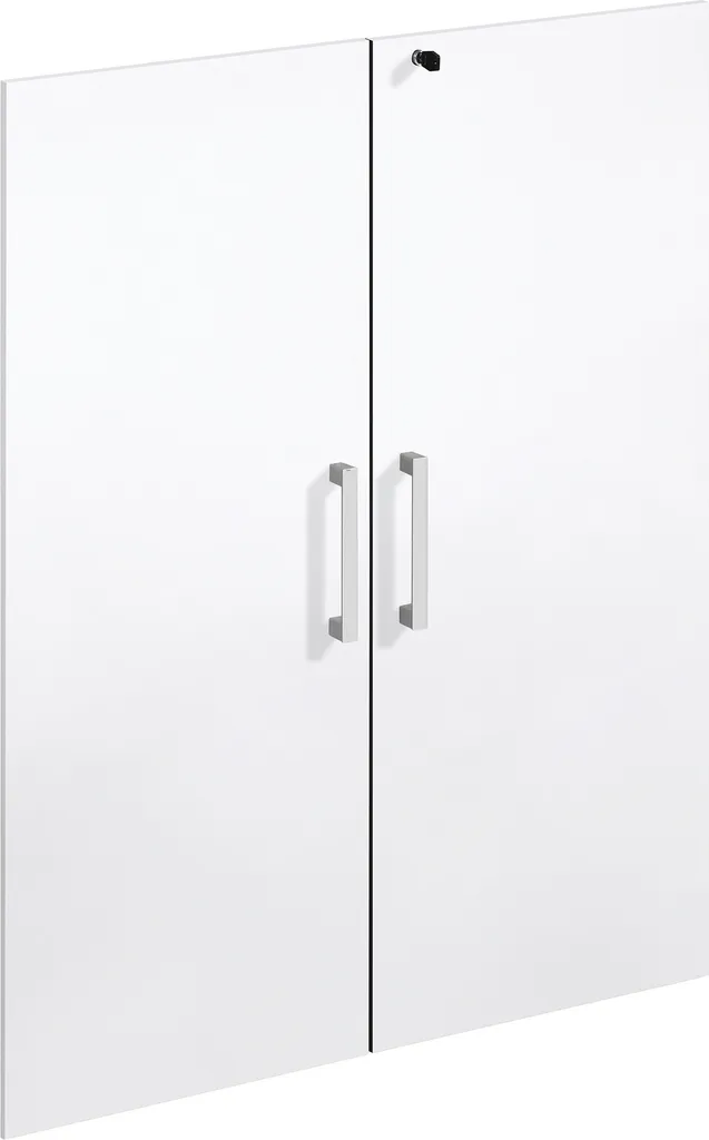 Kit Portes pour Bibliothèque CALVIA 11 Blanc Brillant 84x106x1,5cm