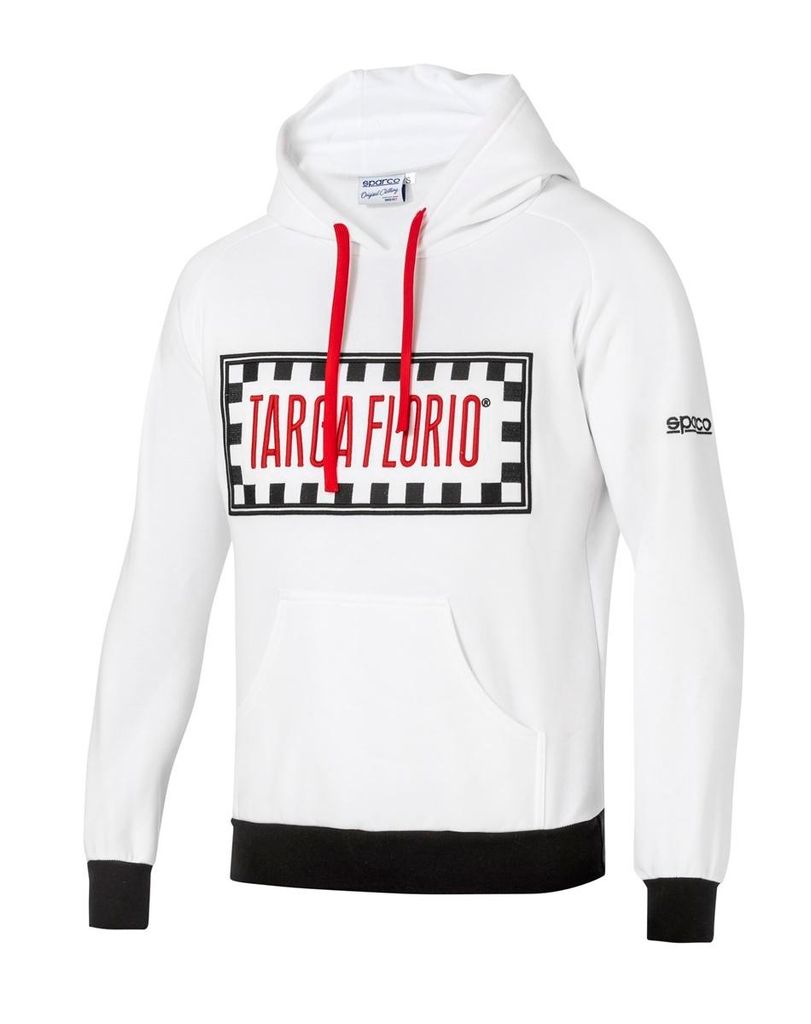 Superangebot: Sparco Targa Florio #F1 Kapuzenpullover – Größe XXL – Weiß