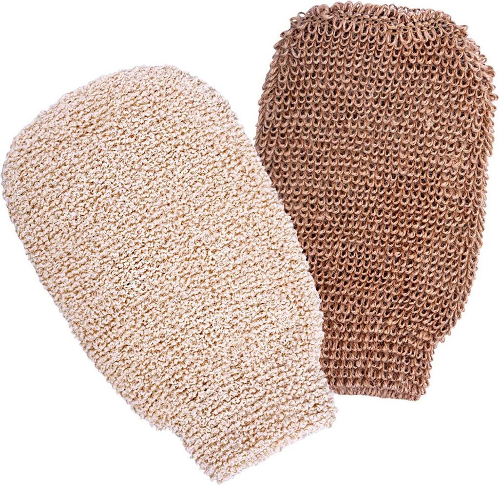 2 Stück Duschhandschuhe zum Peelen und Körperreinigen, Produktbild 