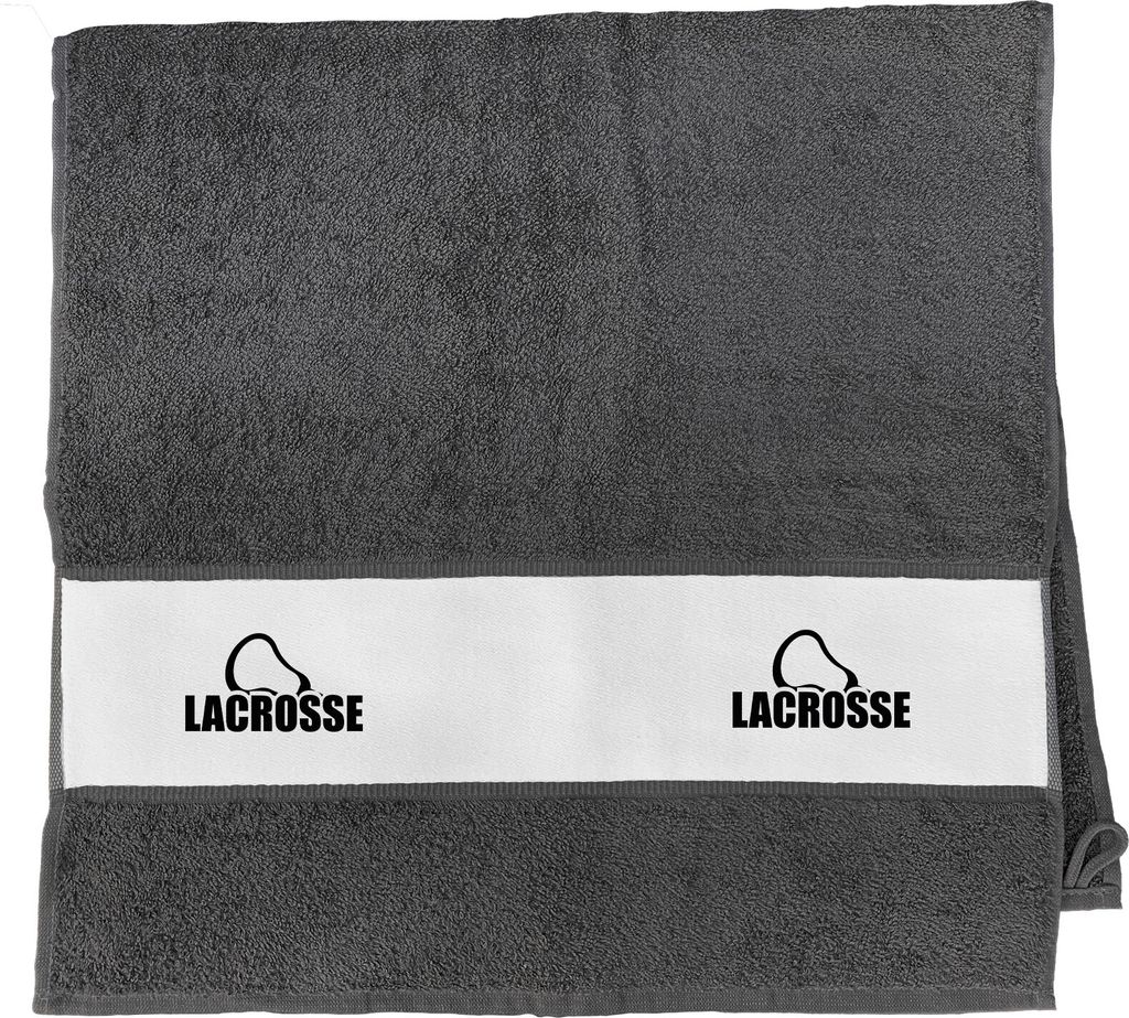 Huuraa Handtuch Lacrosse Schriftzug 50x100cm Graphite Baumwolle Handtuch Geschenkidee