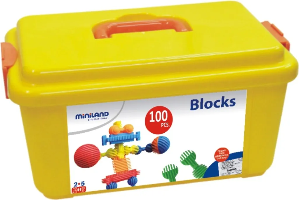 Blocs de Construction Interstar Miniland 100 Pièces Design Ergonomique - 2